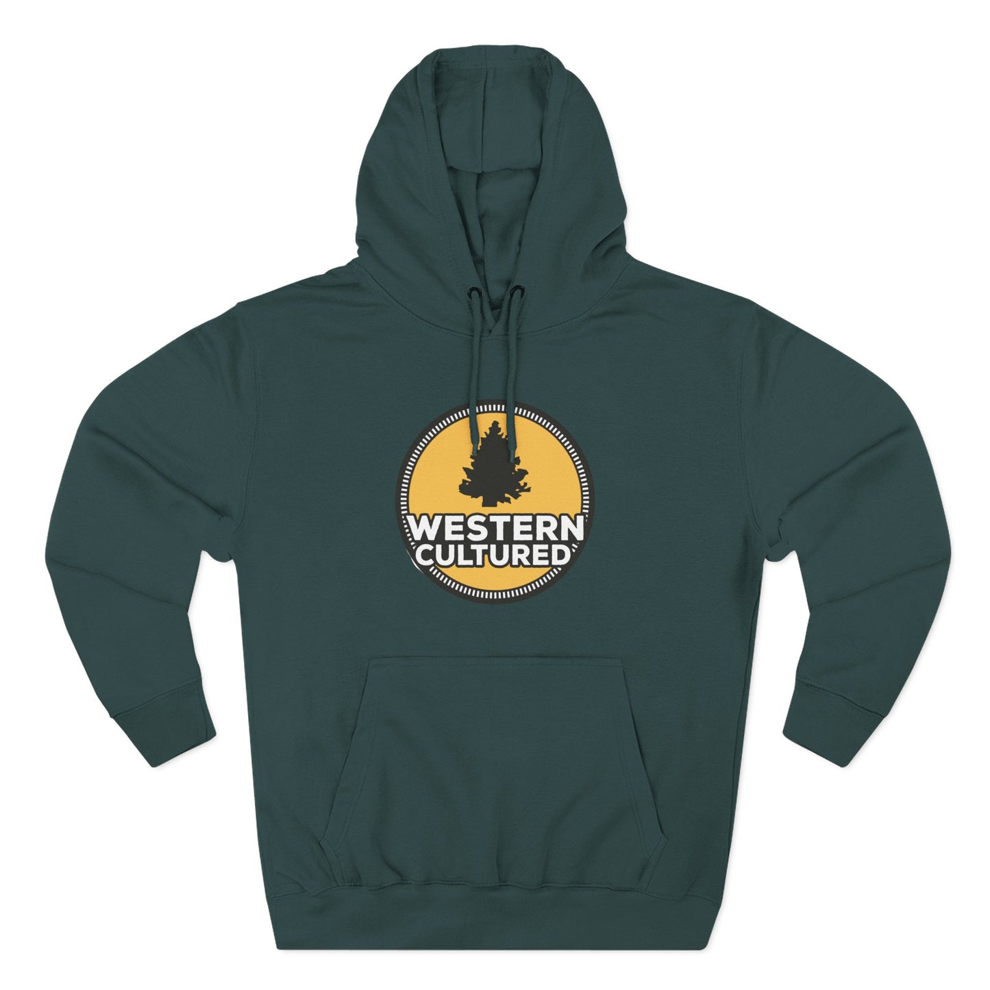 Western Cultured Hoodie — Retro Mountain Logo Pullover