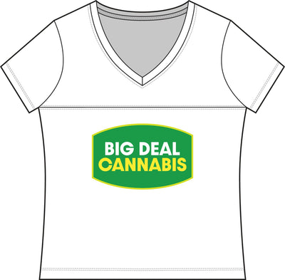 Big Deal Cannabis V-Neck Tee - Women's