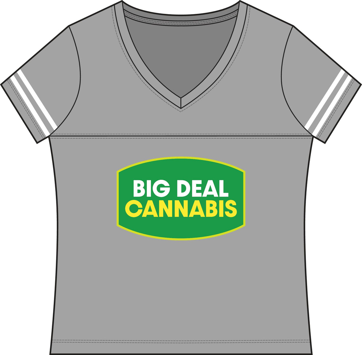 Big Deal Cannabis V-Neck Tee - Women's