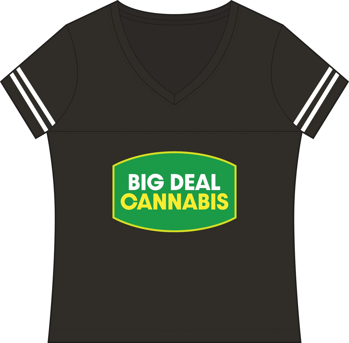 Big Deal Cannabis V-Neck Tee - Women's