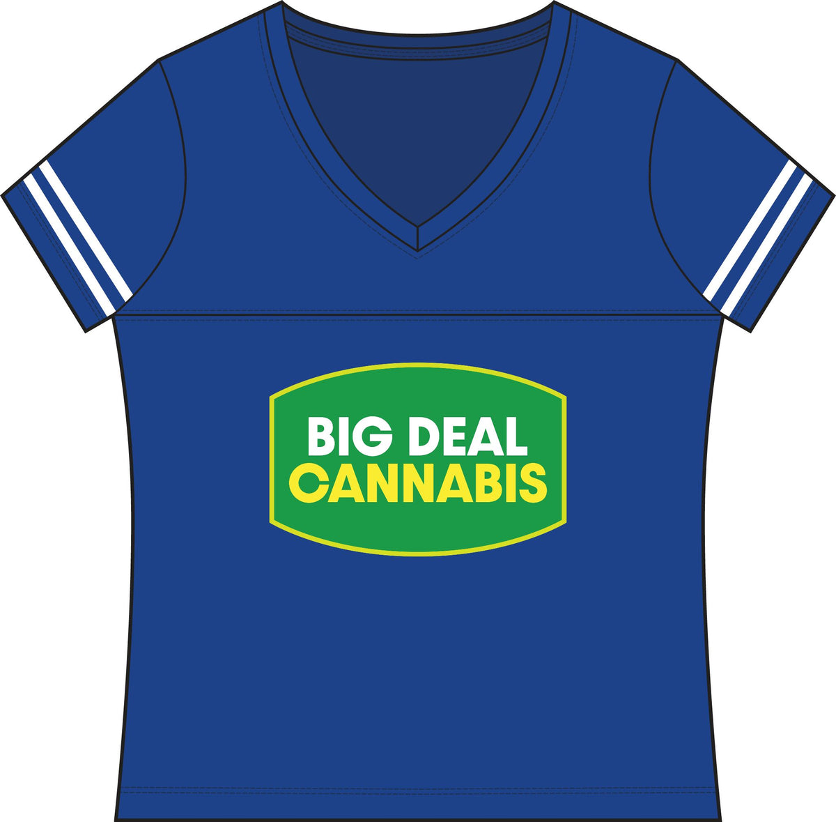 Big Deal Cannabis V-Neck Tee - Women's