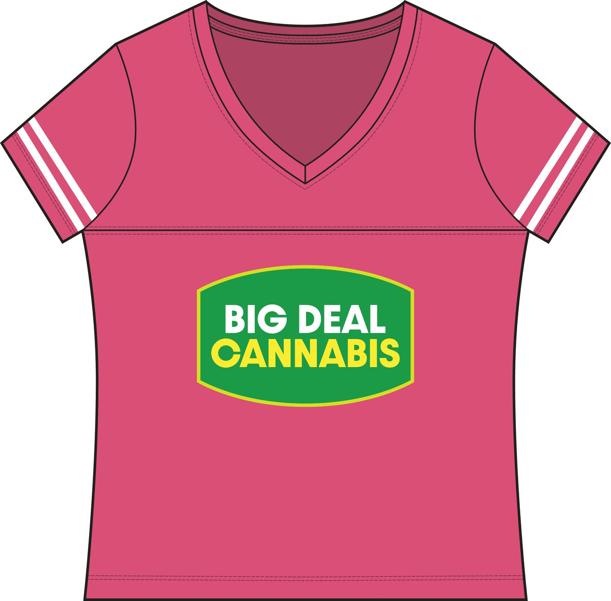 Big Deal Cannabis V-Neck Tee - Women's