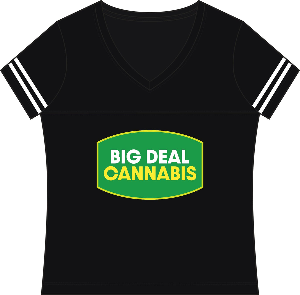 Big Deal Cannabis V-Neck Tee - Women's