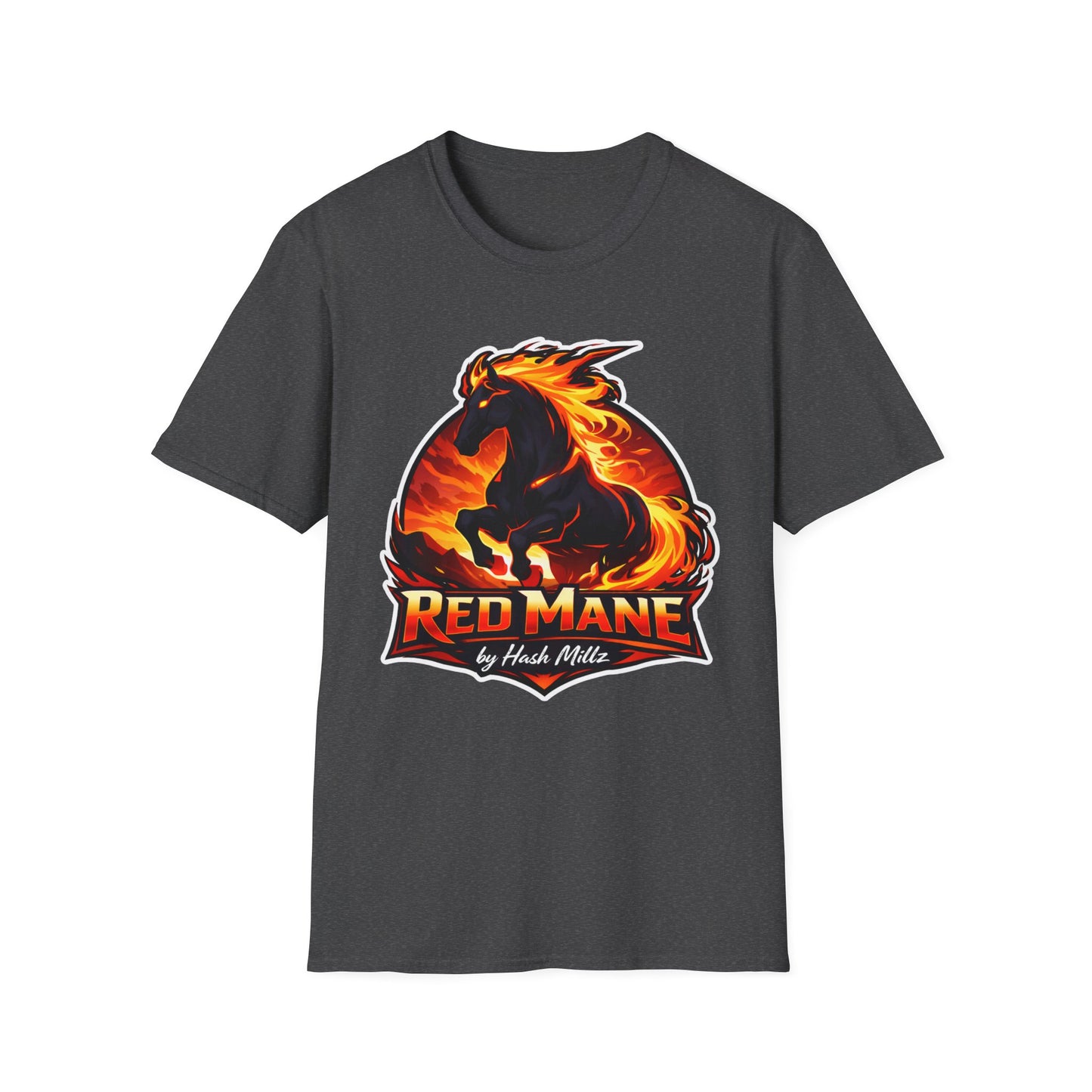 Flaming Stallion T-Shirt — "Red Mane" Graphic Tee