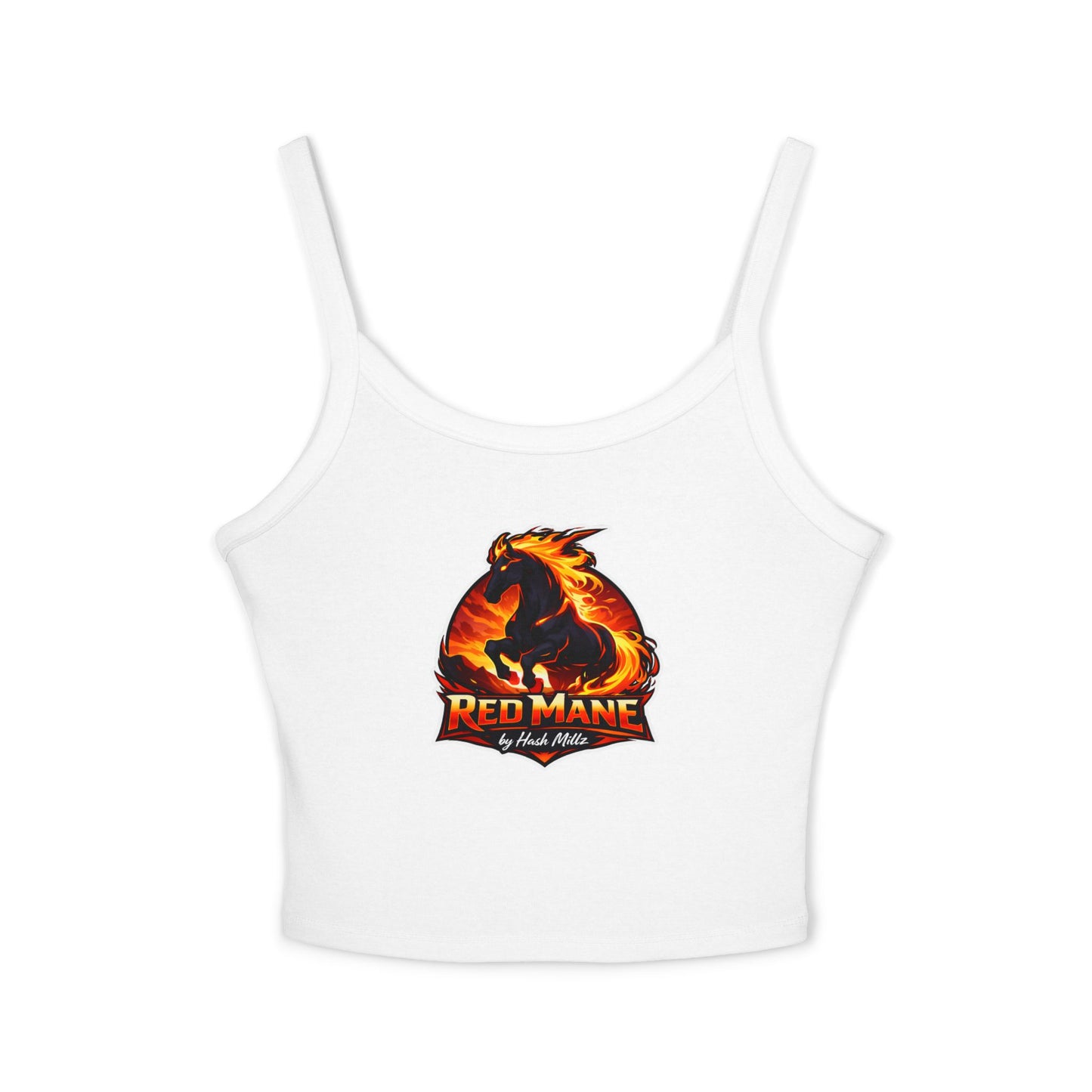 Red Mane Spaghetti Tank Top
