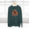 Red Mane Lion Logo Hoodie — Flame Graphic Three-Panel Fleece Hoodie
