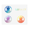 Legacy Sticker Sheet — Decorative Logo Stickers (Pink, Gold, Black)