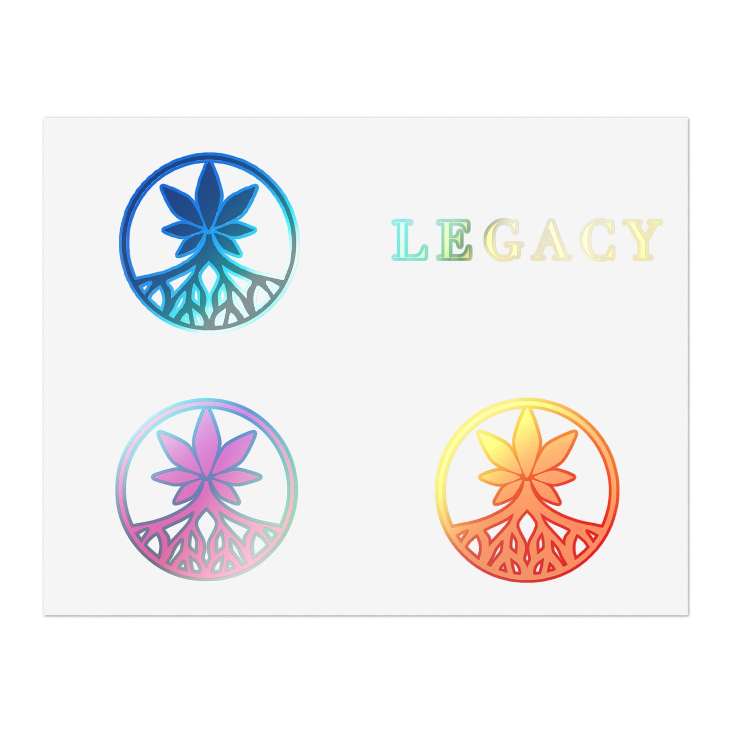 Legacy Sticker Sheet — Decorative Logo Stickers (Pink, Gold, Black)