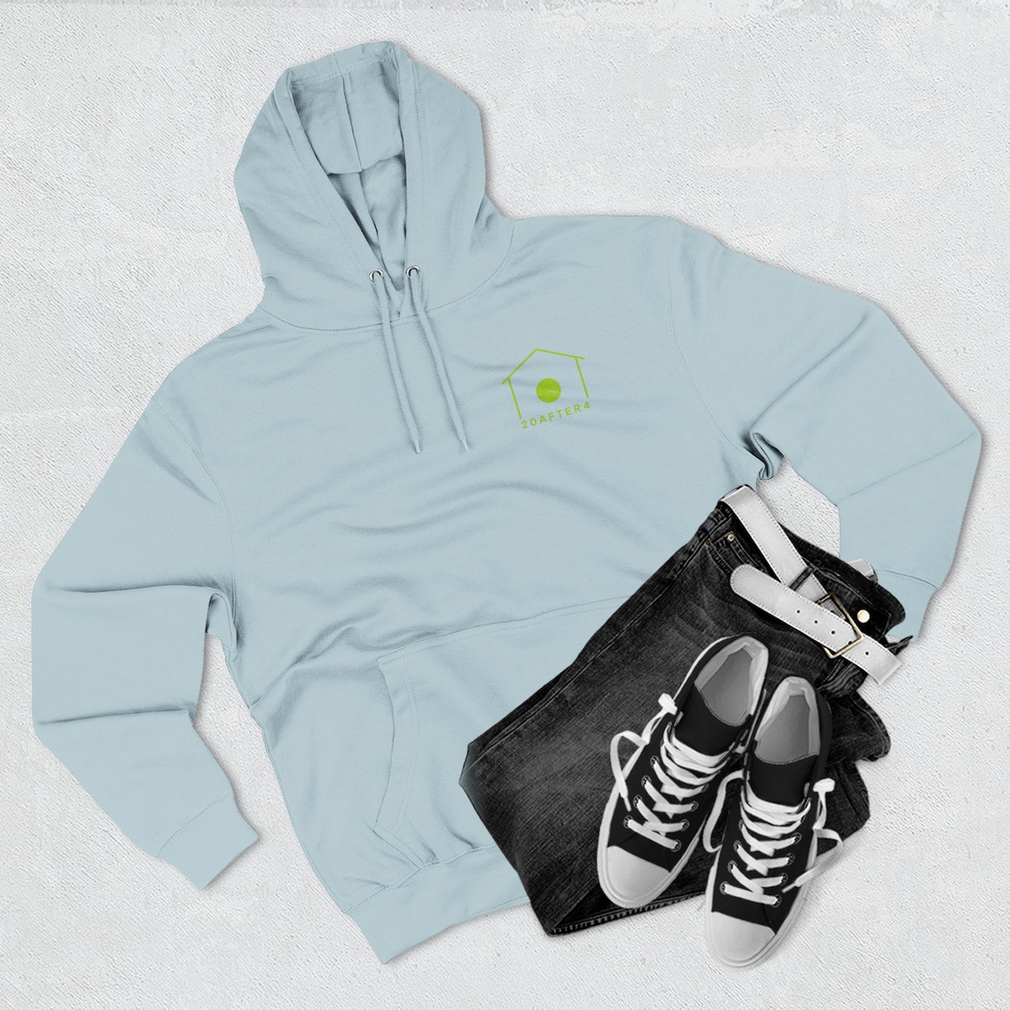20AFTER4 Lime Logo Hoodie (Front & Back)