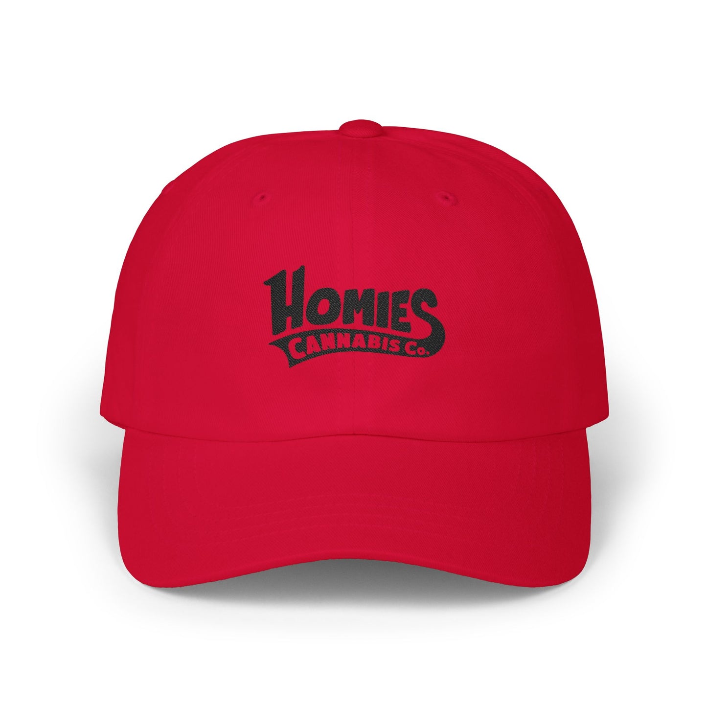 Homies Cannabis Co. Classic Dad Cap - Embroidered White Baseball Hat