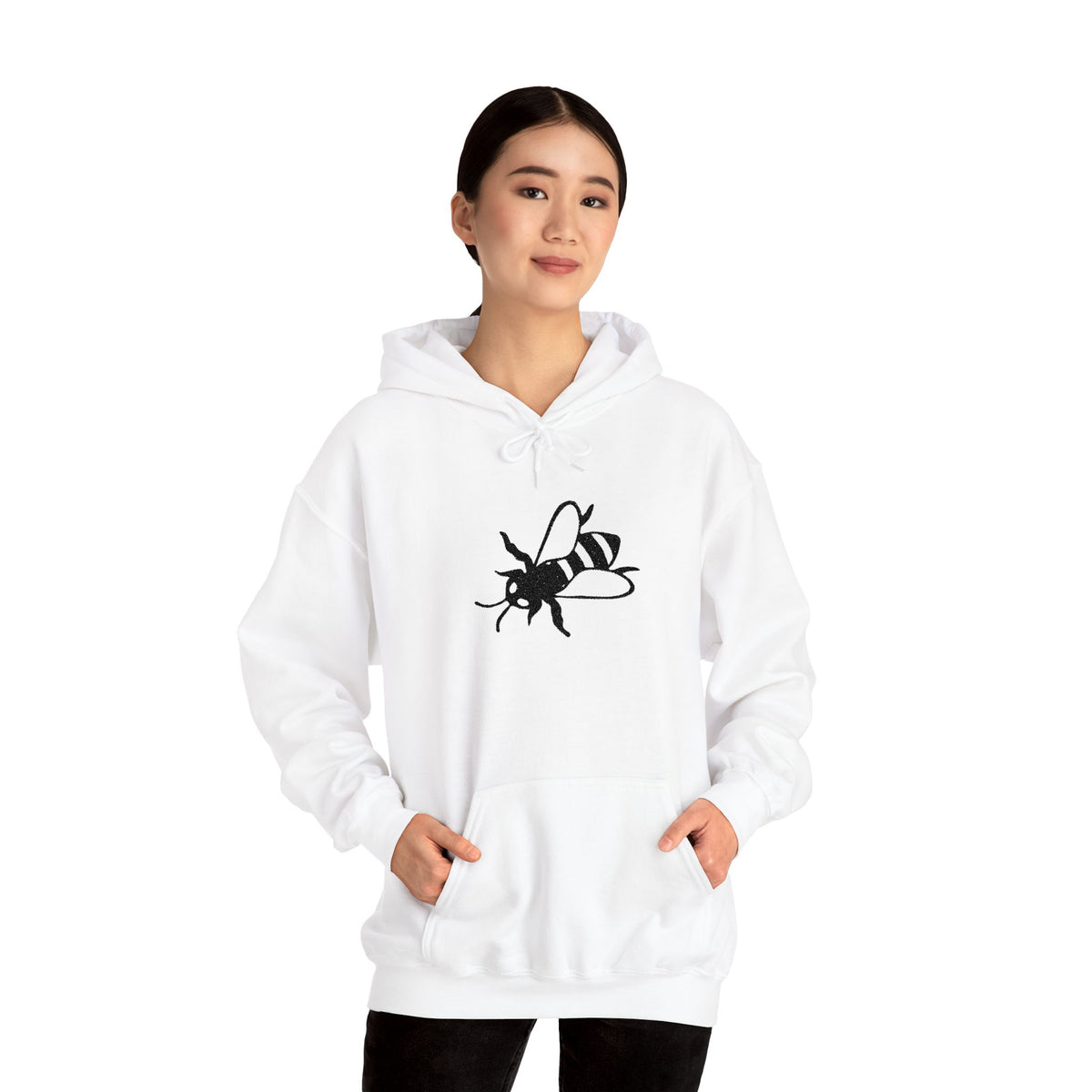 Lazy Bee Embroidered Unisex Hoodie
