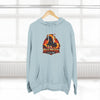 Red Mane Lion Logo Hoodie — Flame Graphic Three-Panel Fleece Hoodie