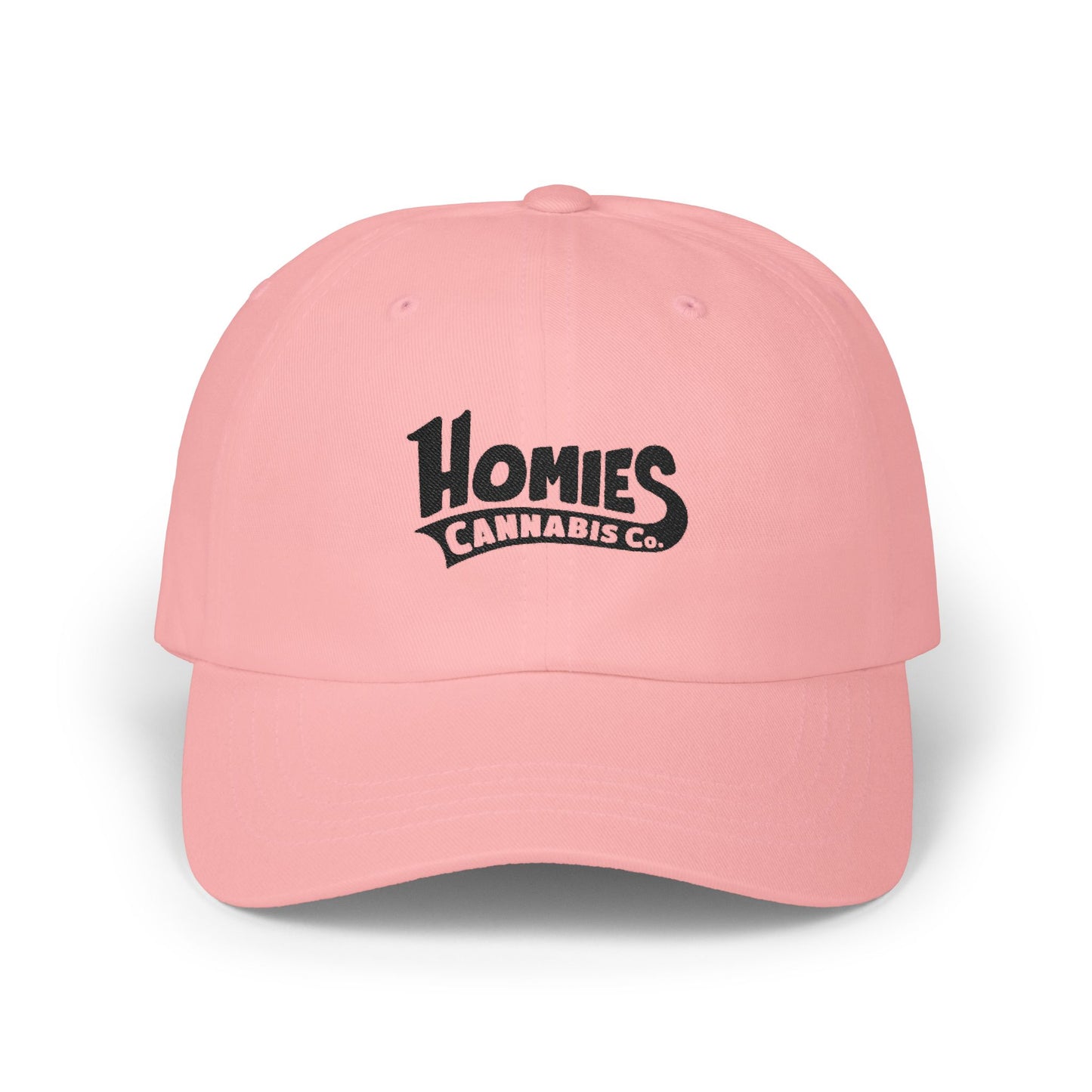 Homies Cannabis Co. Classic Dad Cap - Embroidered White Baseball Hat