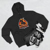 Red Mane Lion Logo Hoodie — Flame Graphic Three-Panel Fleece Hoodie