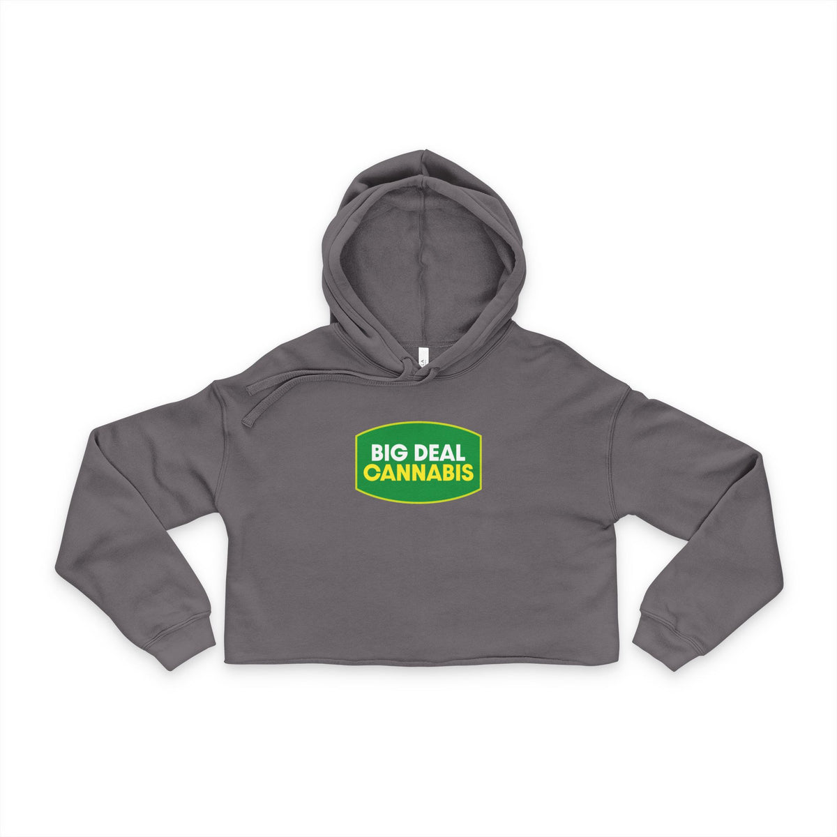 Cropped Hoodie — "Big Deal Cannabis" Logo Women's Streetwear