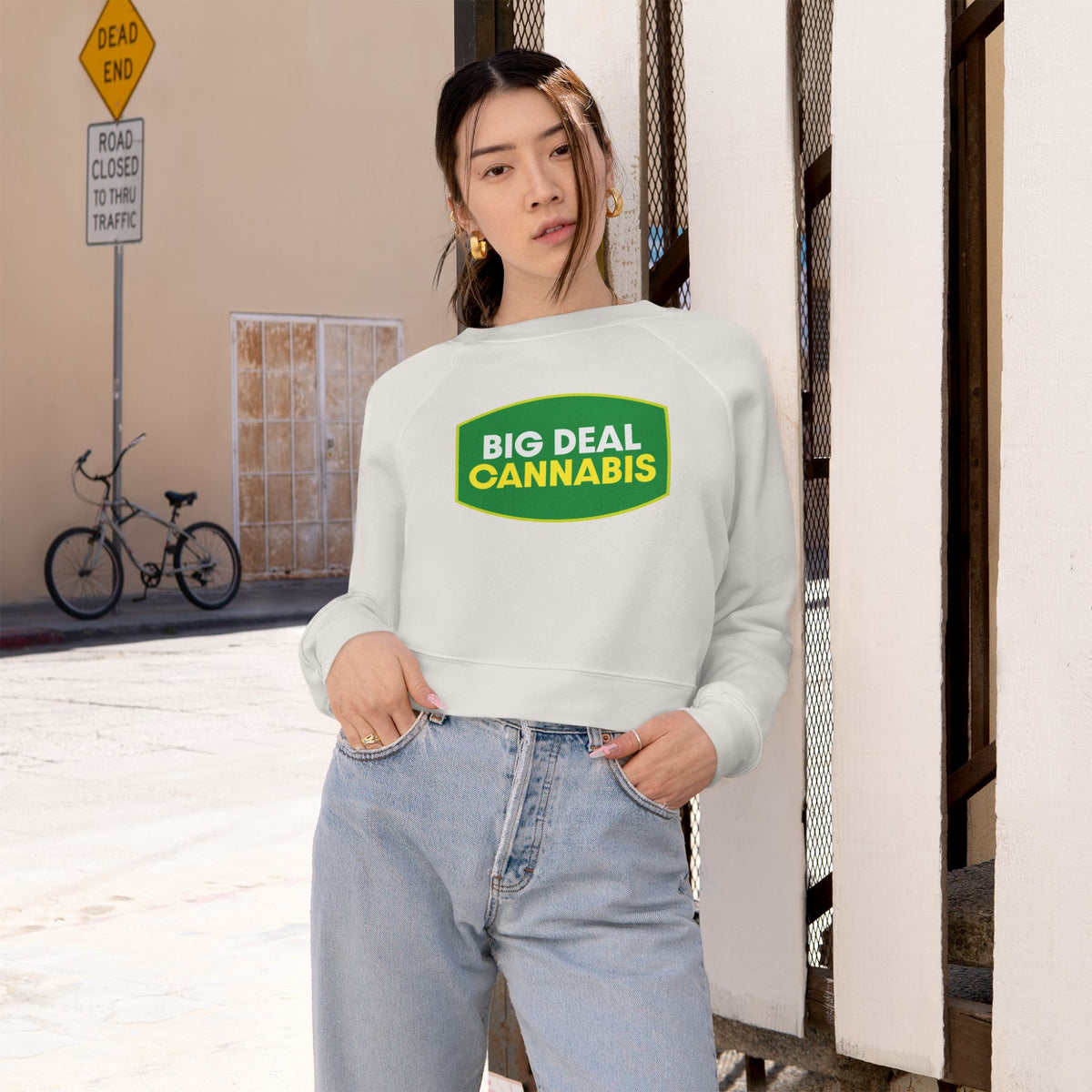 Big Deal Cannabis Cropped Pullover