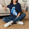 Sailor Babe Graphic T-Shirt — Blue Retro Pinup Tee