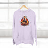Red Mane Lion Logo Hoodie — Flame Graphic Three-Panel Fleece Hoodie