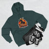 Red Mane Lion Logo Hoodie — Flame Graphic Three-Panel Fleece Hoodie