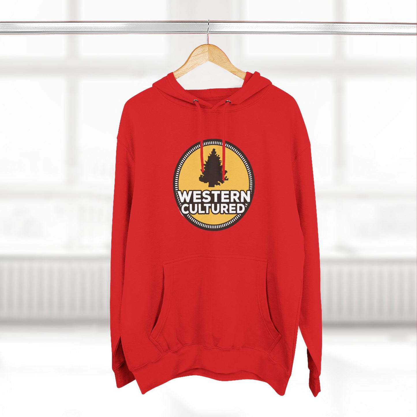 Western Cultured Hoodie — Retro Mountain Logo Pullover
