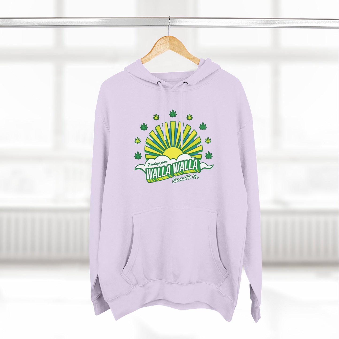 Walla Walla Sunrise Hoodie — Retro Sunburst Design
