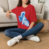 Sailor Babe Graphic T-Shirt — Blue Retro Pinup Tee
