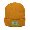 Embroidered 'Big Deal Cannabis' Ribbed Knit Beanie — Cozy Winter Cannabis Hat