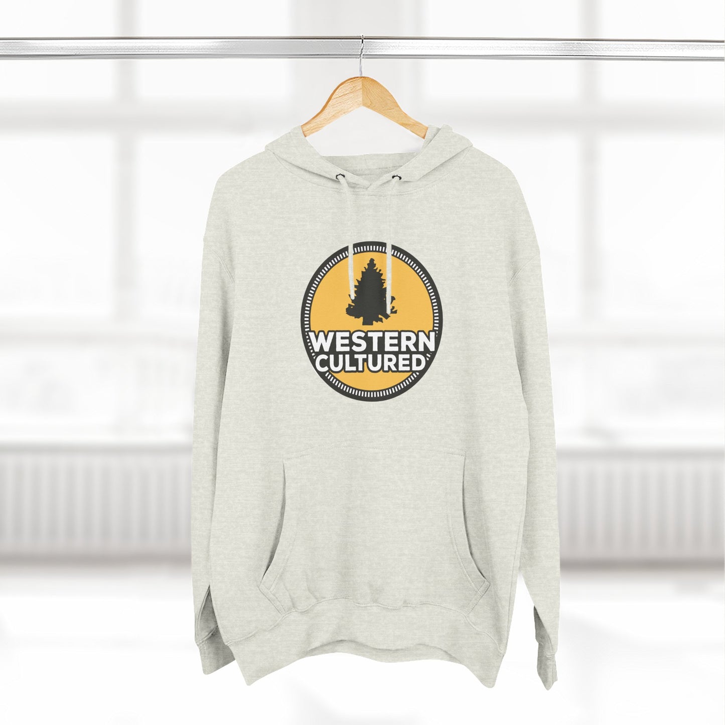 Western Cultured Hoodie — Retro Mountain Logo Pullover