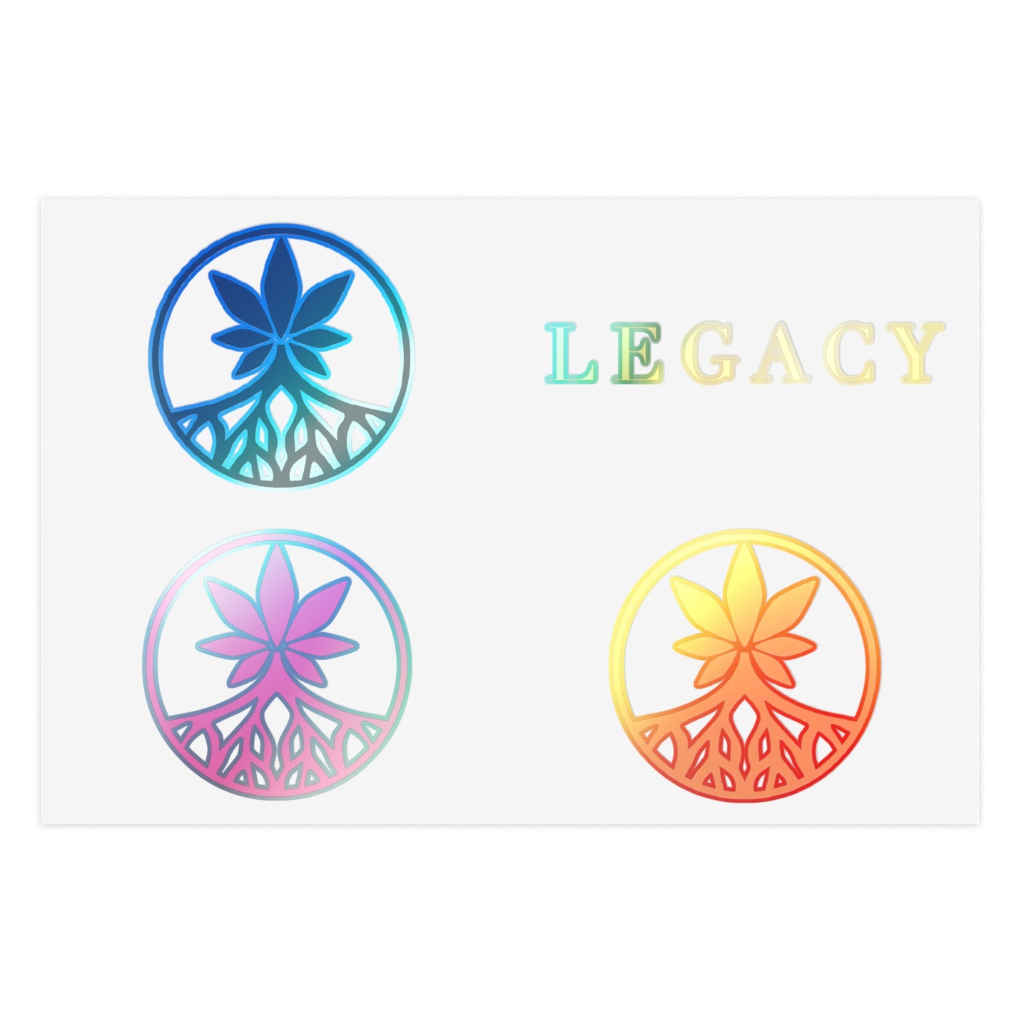Legacy Sticker Sheet — Decorative Logo Stickers (Pink, Gold, Black)