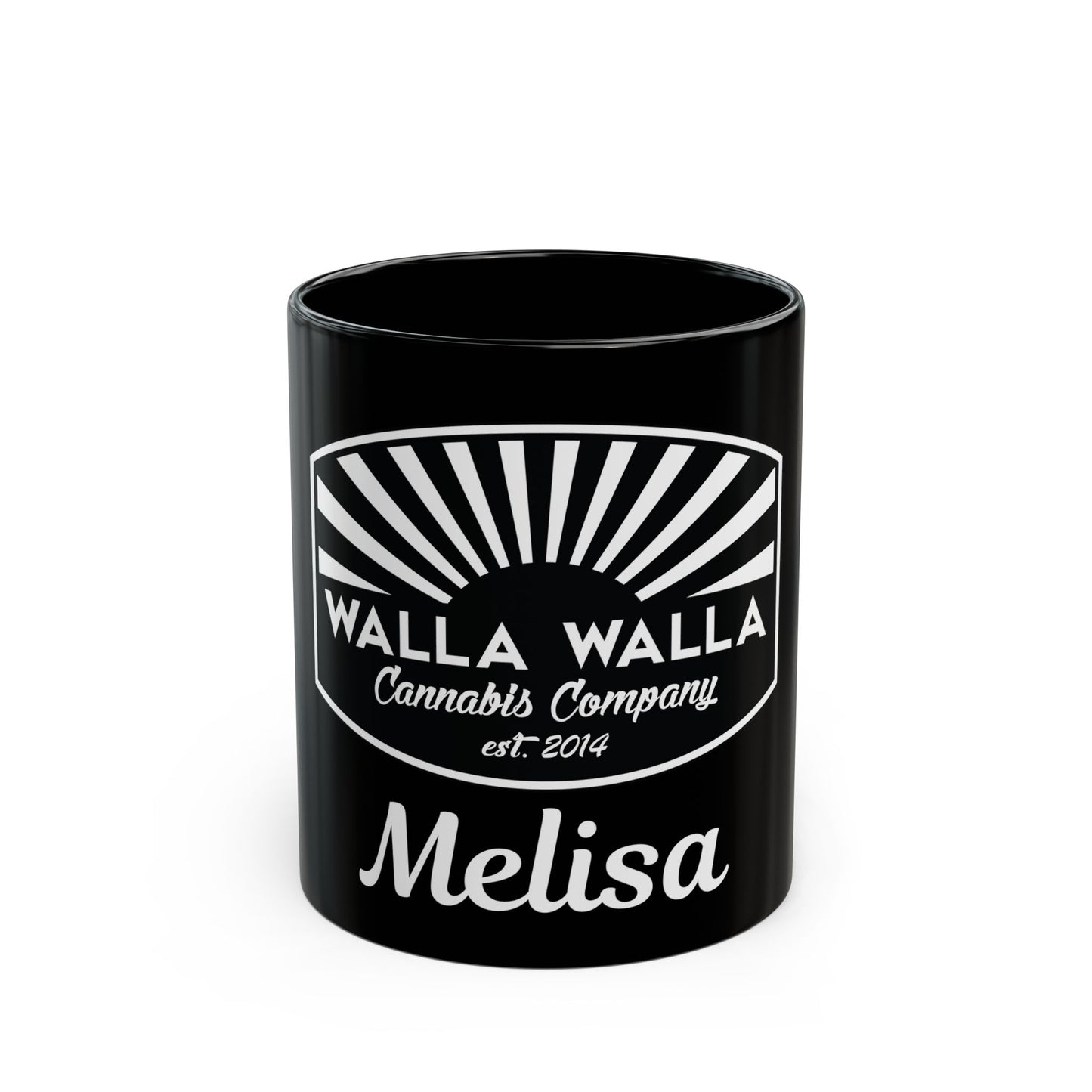 Custom Cannabis Company Black Mug | Unique Gift for Cannabis Lovers, Coffee Lovers, Personalized Mug, 11oz 15oz