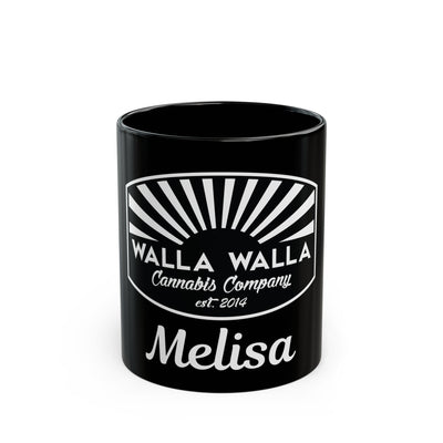 Custom Cannabis Company Black Mug | Unique Gift for Cannabis Lovers, Coffee Lovers, Personalized Mug, 11oz 15oz