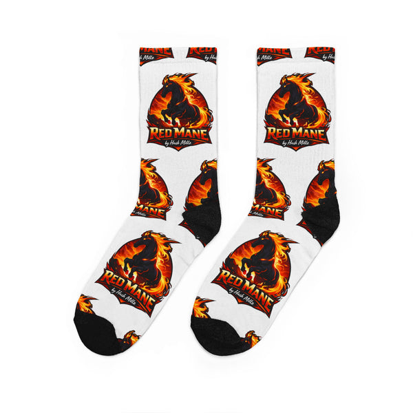 Red Mane Crew Socks