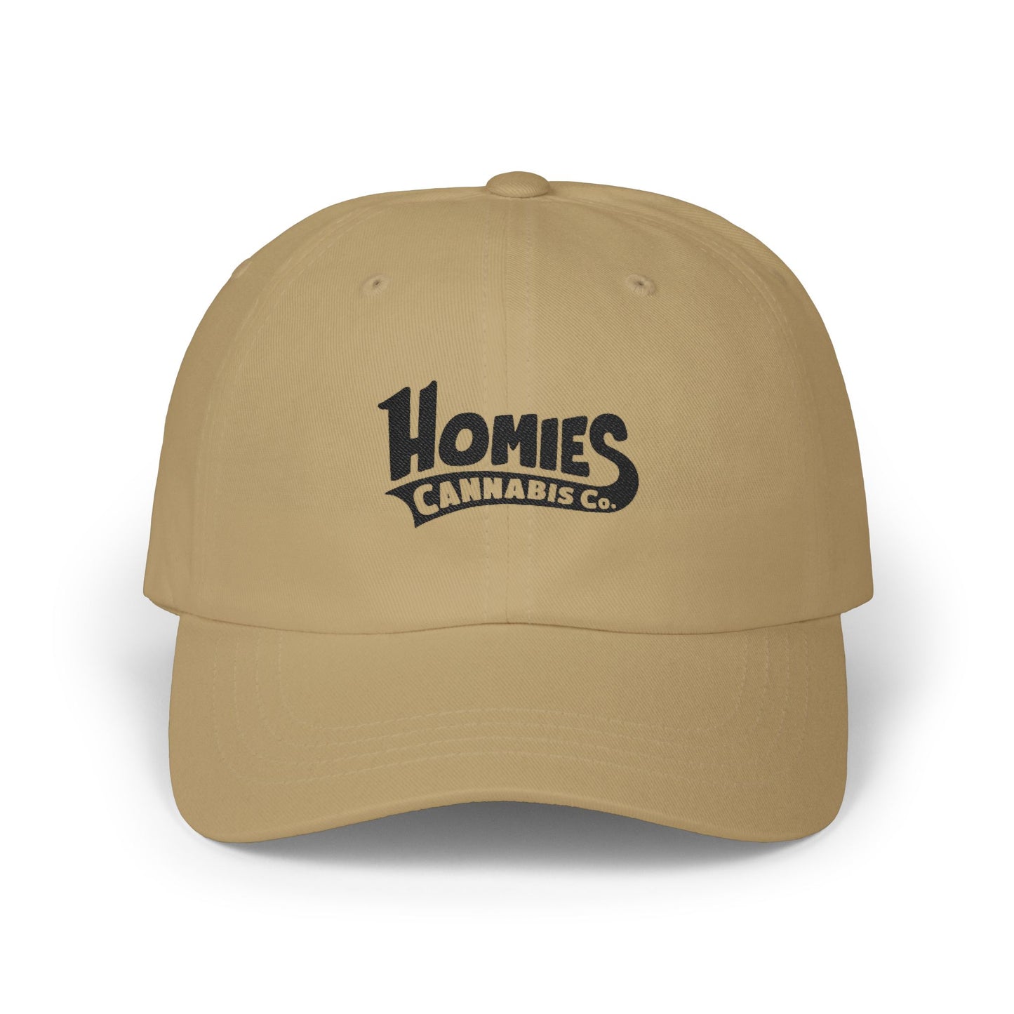 Homies Cannabis Co. Classic Dad Cap - Embroidered White Baseball Hat