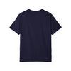 Emerald Twist T-Shirt — Retro Script Tee with Green Leaf Logo