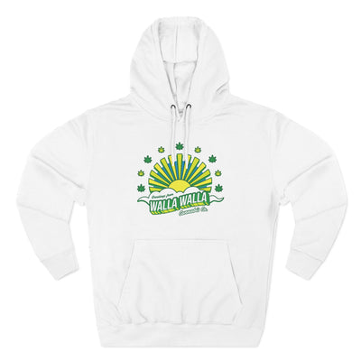 Walla Walla Sunrise Hoodie — Retro Sunburst Design