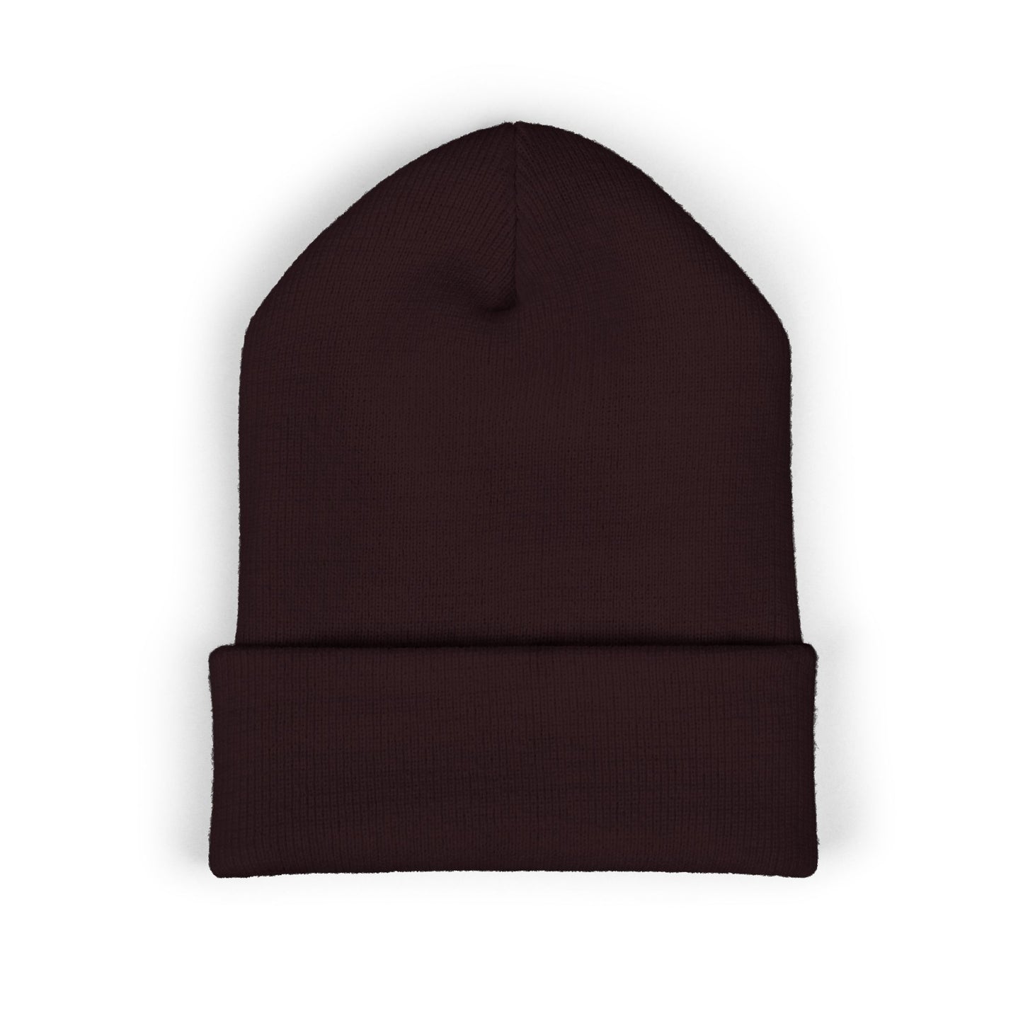 Embroidered 'DeSaus' Cuffed Beanie — Classic Knit Winter Hat