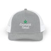Emerald Twist Trucker Cap – Embroidered Leaf Snapback Hat