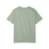 Emerald Twist T-Shirt — Retro Script Tee with Green Leaf Logo