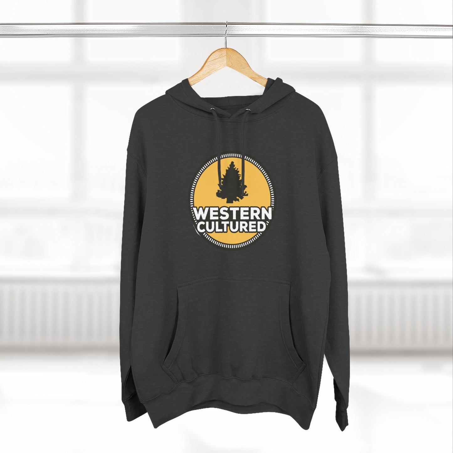 Western Cultured Hoodie — Retro Mountain Logo Pullover