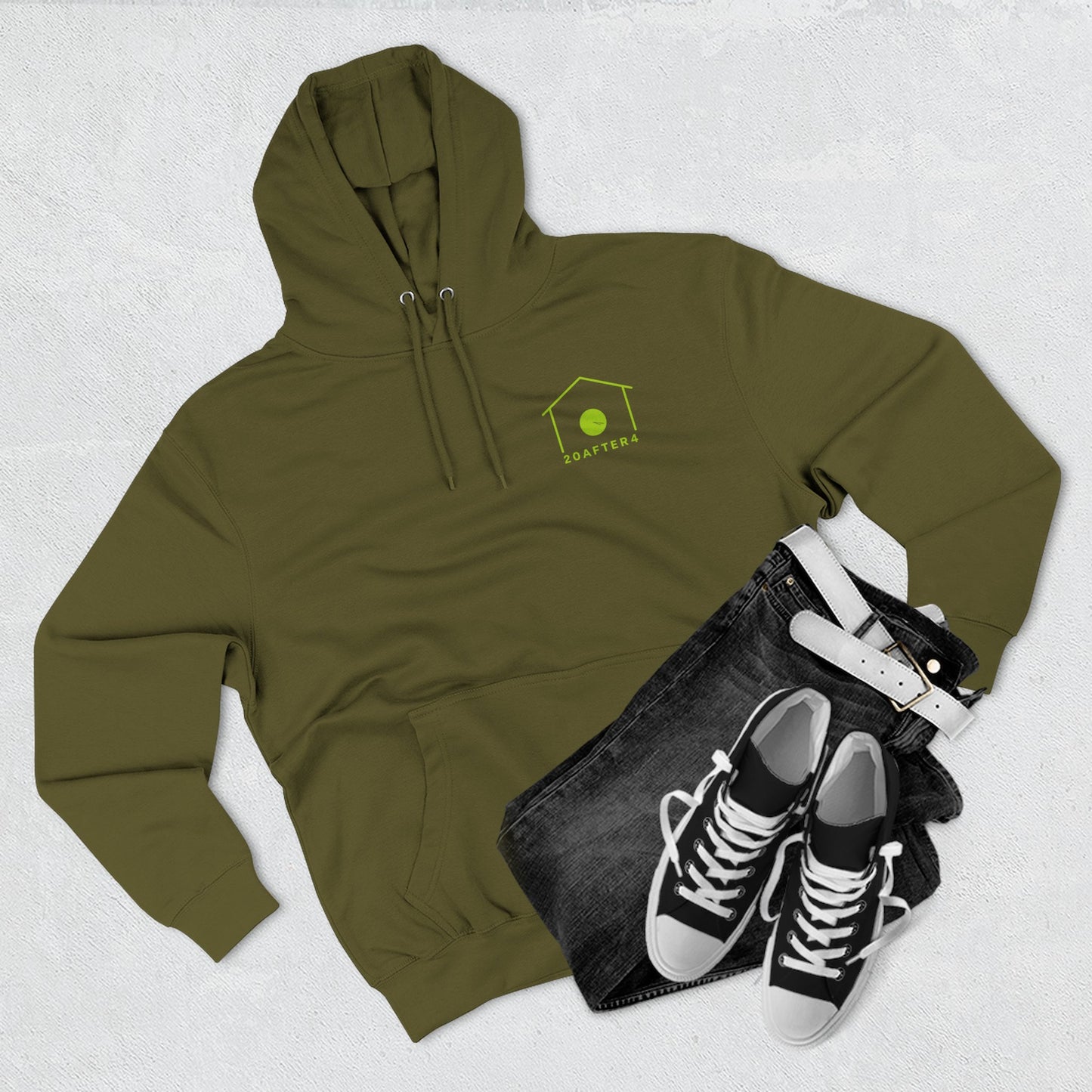 20AFTER4 Lime Logo Hoodie (Front & Back)