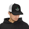 Emerald Twist Trucker Cap – Embroidered Leaf Snapback Hat