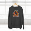 Red Mane Lion Logo Hoodie — Flame Graphic Three-Panel Fleece Hoodie