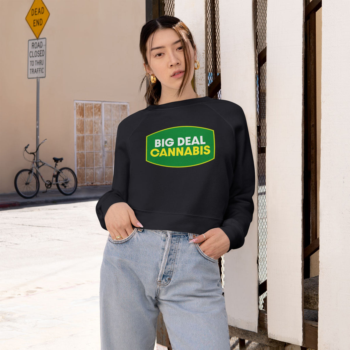 Big Deal Cannabis Cropped Pullover