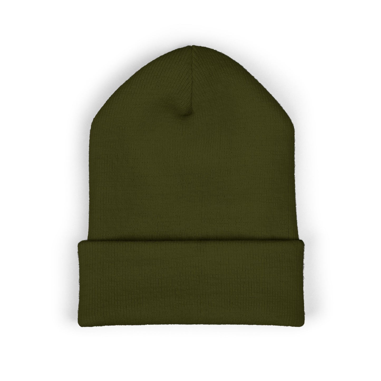 Embroidered 'DeSaus' Cuffed Beanie — Classic Knit Winter Hat