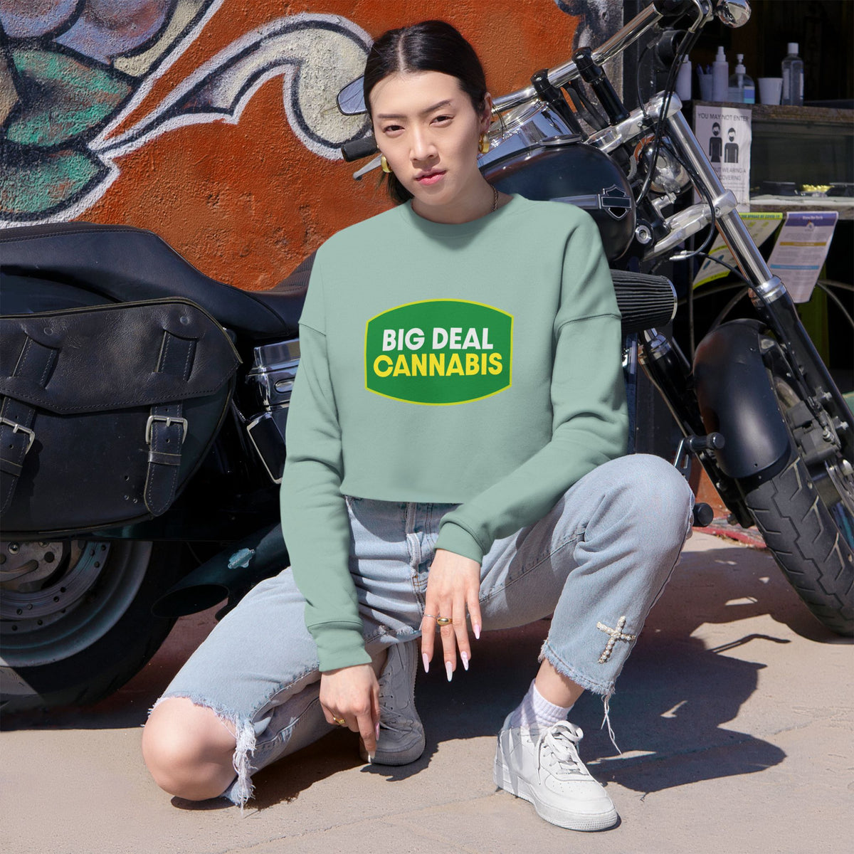 Big Deal Cannabis Cropped Sweatshirt