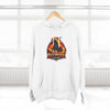 Red Mane Lion Logo Hoodie — Flame Graphic Three-Panel Fleece Hoodie