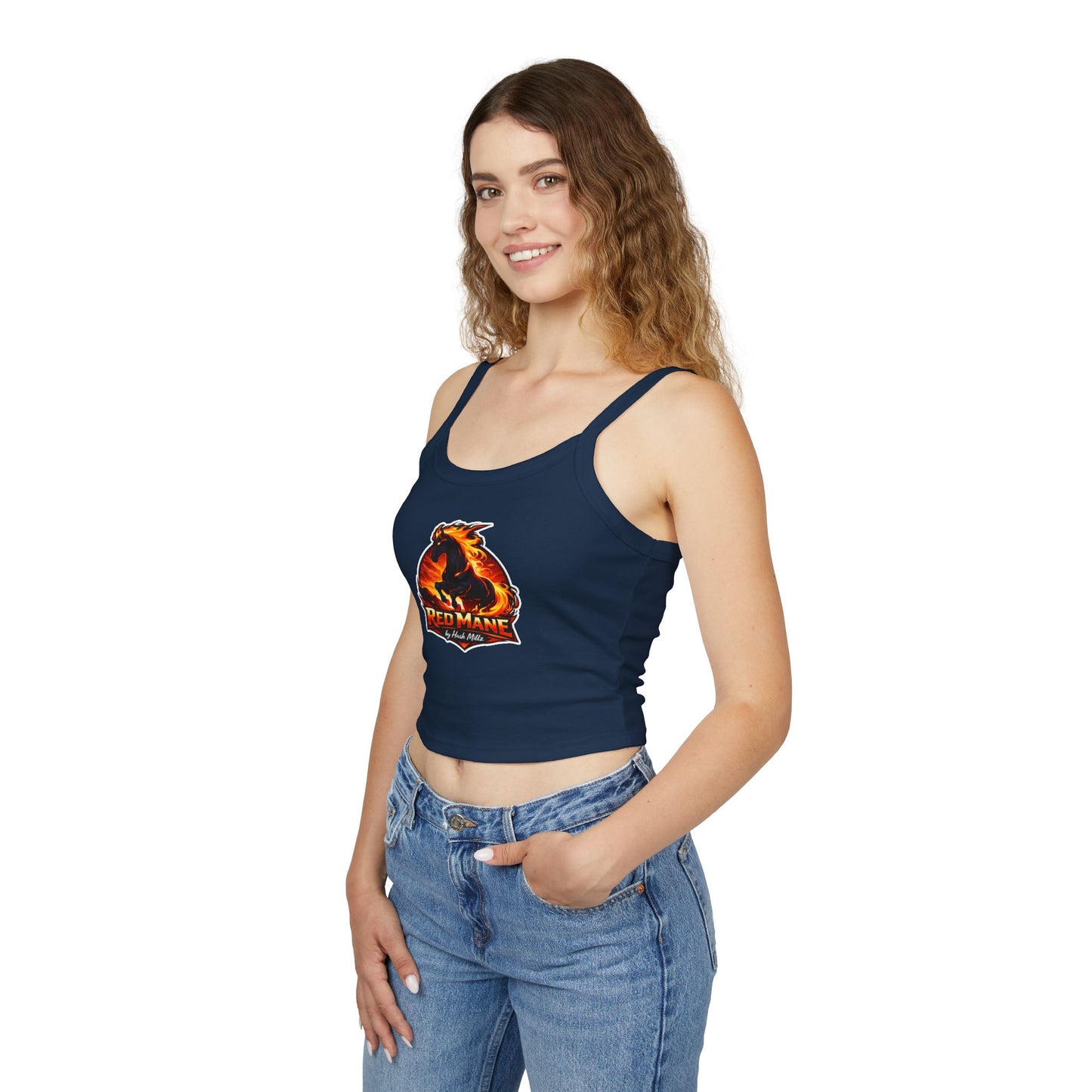 Red Mane Spaghetti Tank Top