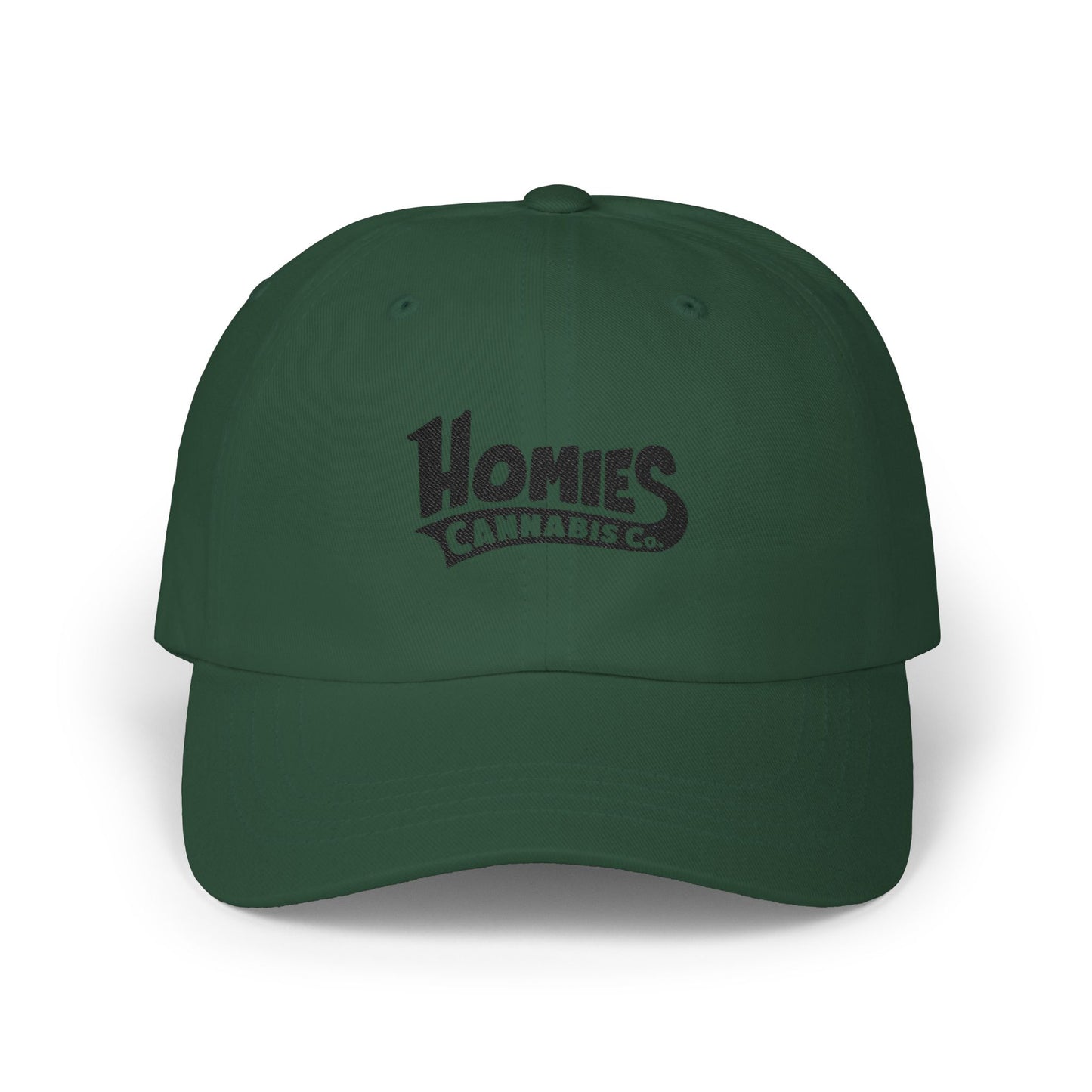 Homies Cannabis Co. Classic Dad Cap - Embroidered White Baseball Hat