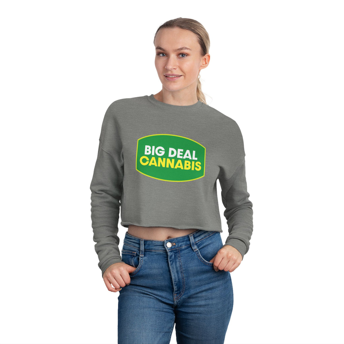 Big Deal Cannabis Cropped Sweatshirt