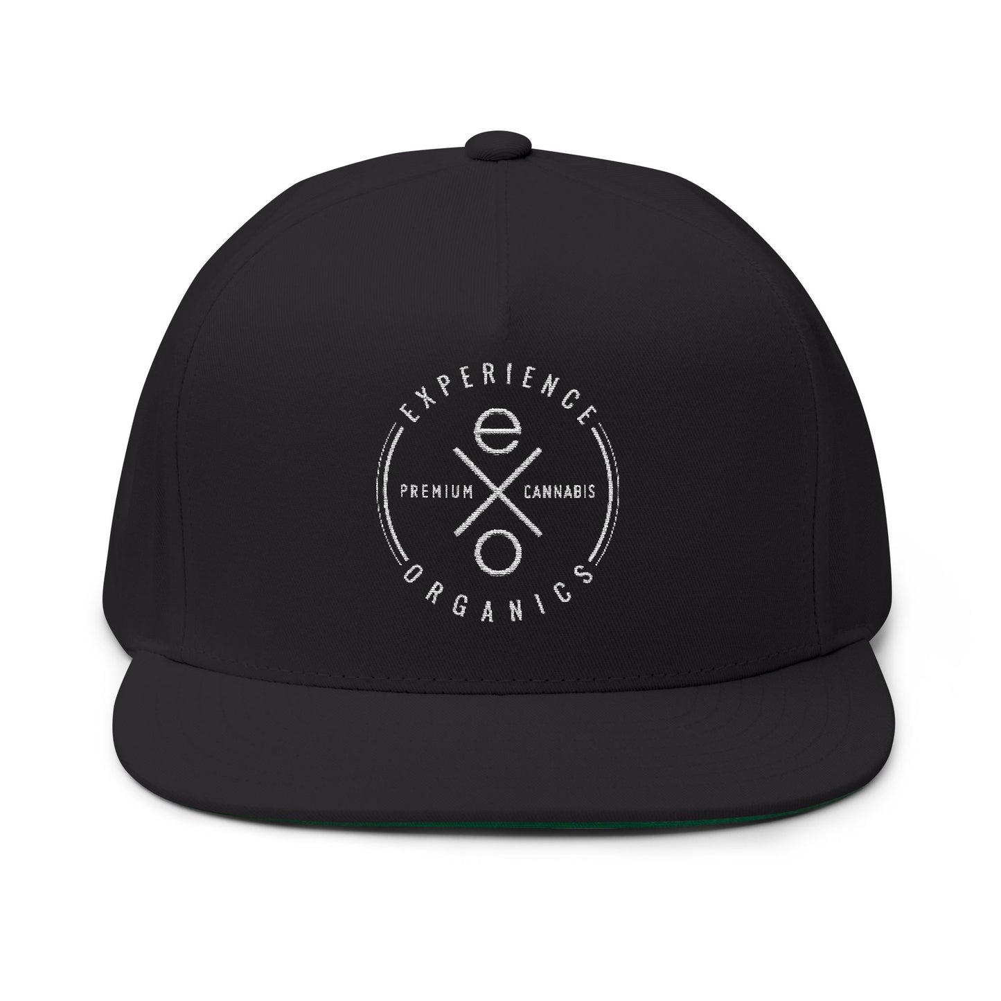 Experience Organics Embroidered Flat Bill Cap Snapback